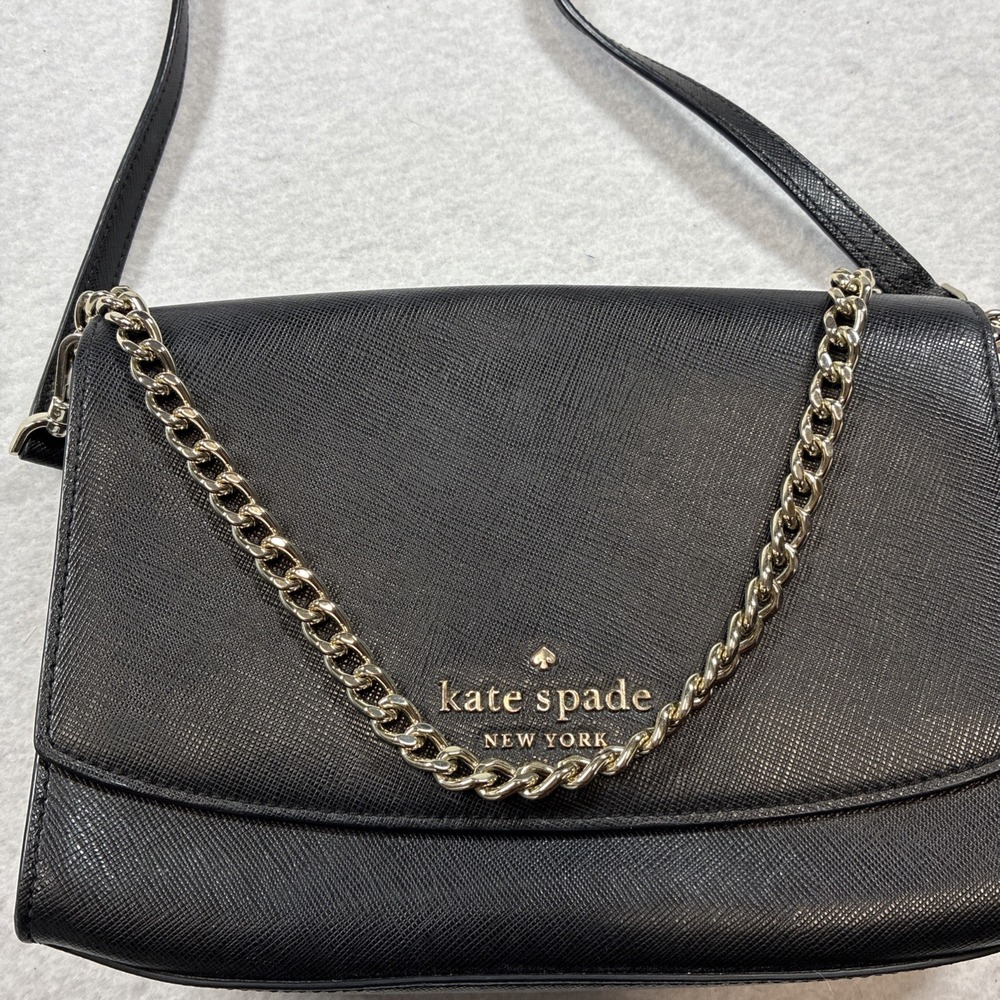 Kate Spade New York Madison Willow Convertible Crossbody Chain Strap Black